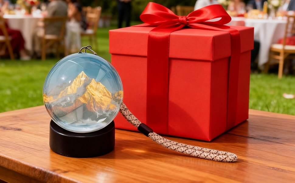 Christmas Memory Ball Lamp Accessories, Couple Crystal Ball Video Display Ball, Anniversary Personalized Photo Accessories Ball