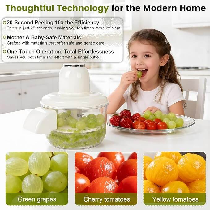 Automatic grape peeling machine