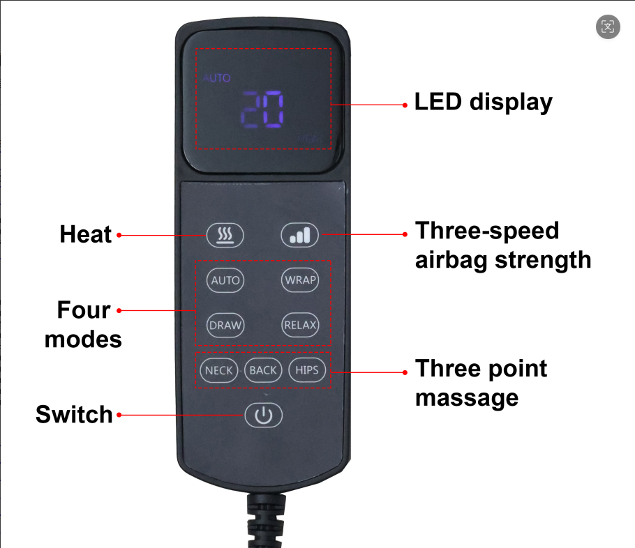 Airbag massage cushion