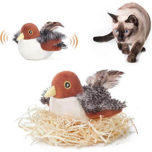 Cat Toy Rechargeable Flapping Bird Sparrow
